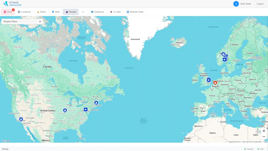 Tracking map